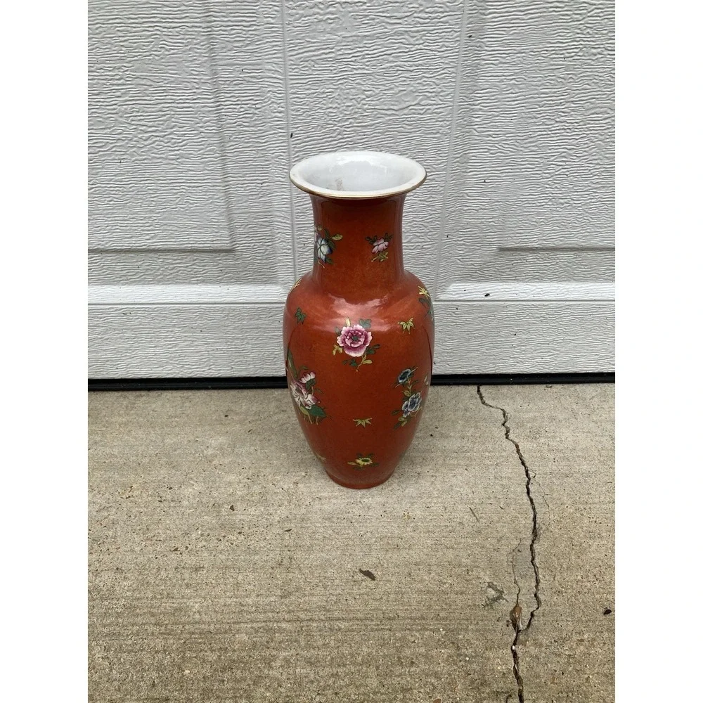 Rare Beautiful Decorator Vintage Oriental ACF Porcelain Ware Vase - Hong Kong